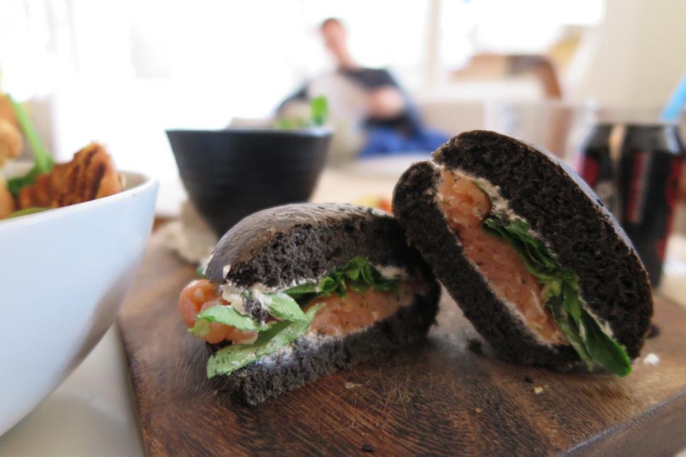 Free Image of Close Up of Sandwich and Bowl of Fries 