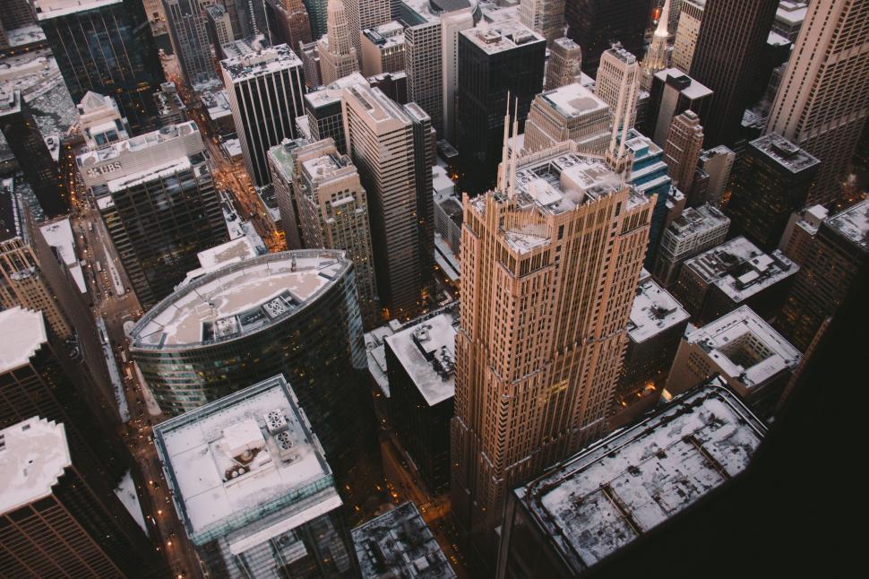 Free Image of Aerial View of City With Tall Buildings 