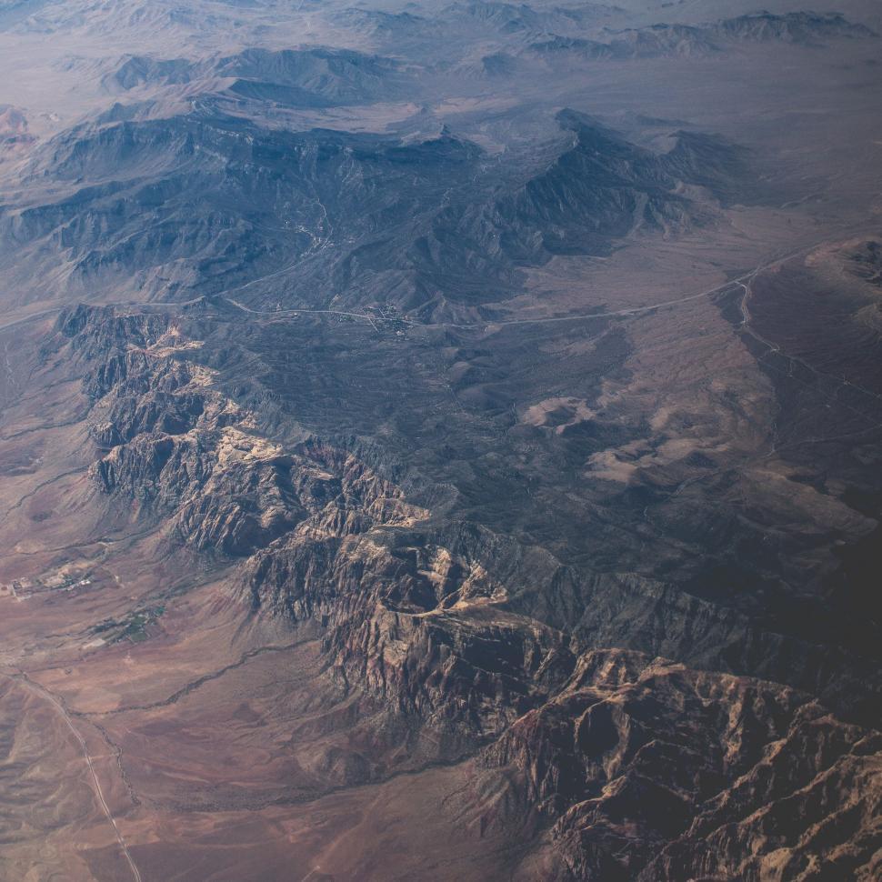 Free Image of Aerial View of a Mountain Range 