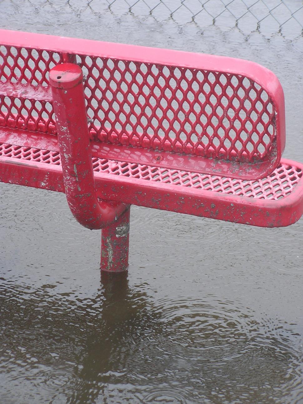 Free Image of Park Bench in the Rain 