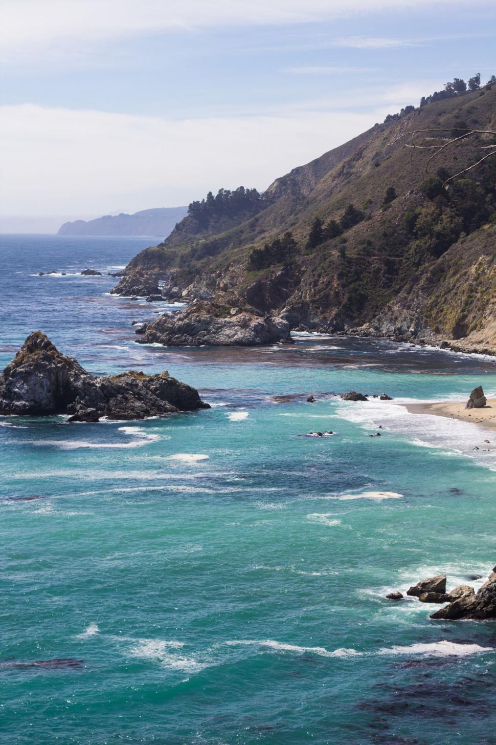 Free Image of Panoramic View of the Ocean From a Cliff 