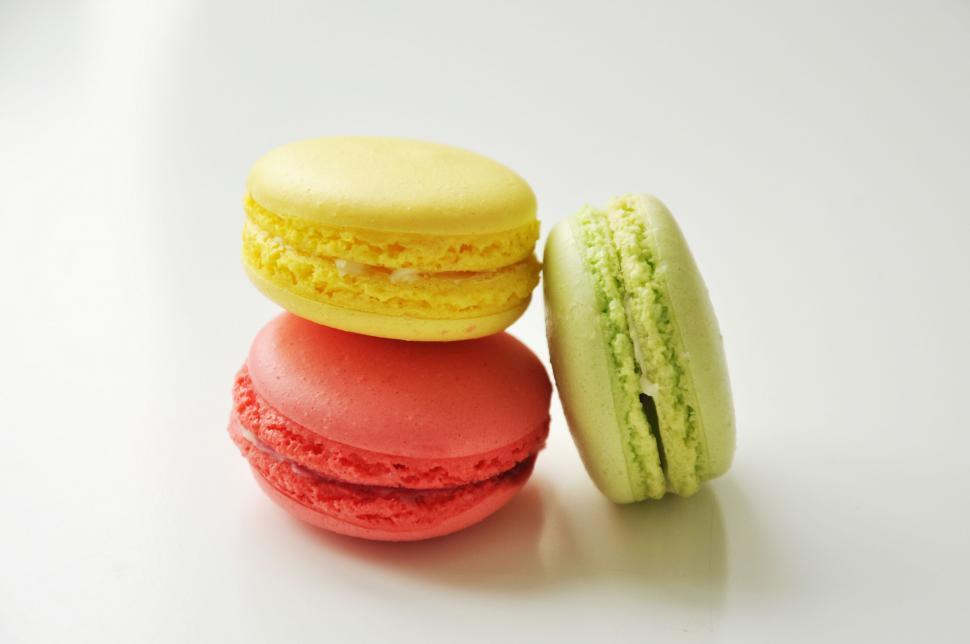 Free Image of Stack of Three Macaroons 
