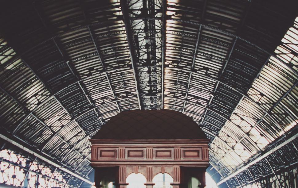 Free Image of Train Station With Wall Clock 