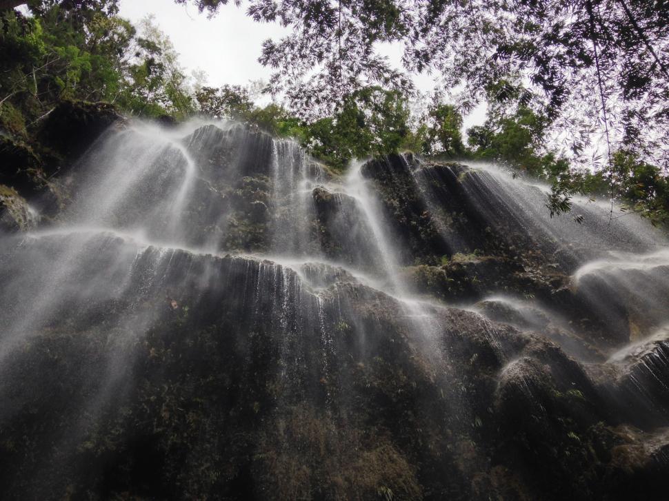 Free Image of Towering Waterfall Cascading With Force 