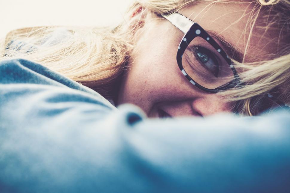 Free Image of Close Up Portrait of Person Wearing Glasses 
