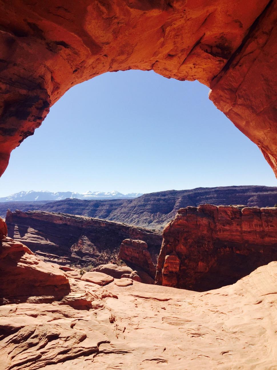 Free Image of Inside a Cave in the Desert 