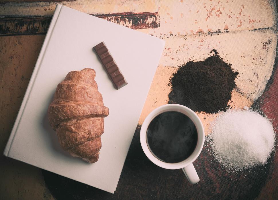 Free Image of Pastry and Coffee on Table 