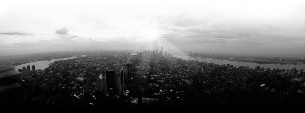 Free Image of Urban Landscape of a Black and White City 