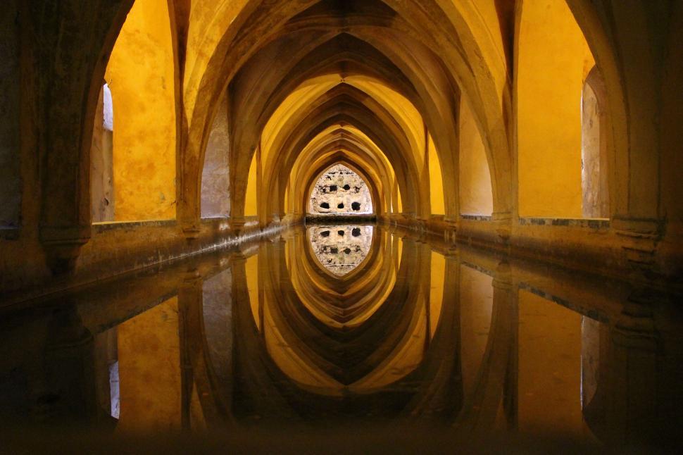 Free Image of Reflection of a Building in a Pool of Water 
