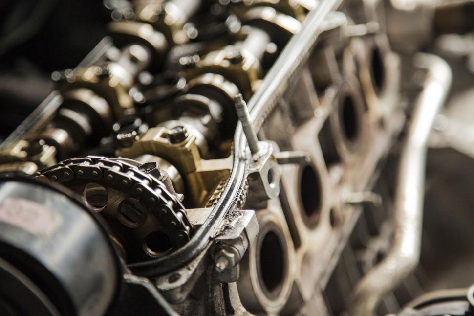 Free Image of Close Up of Car Engine 