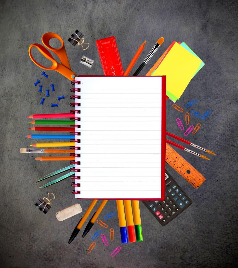 Free Image of Notebook and school stationery supplies - Learning and education 