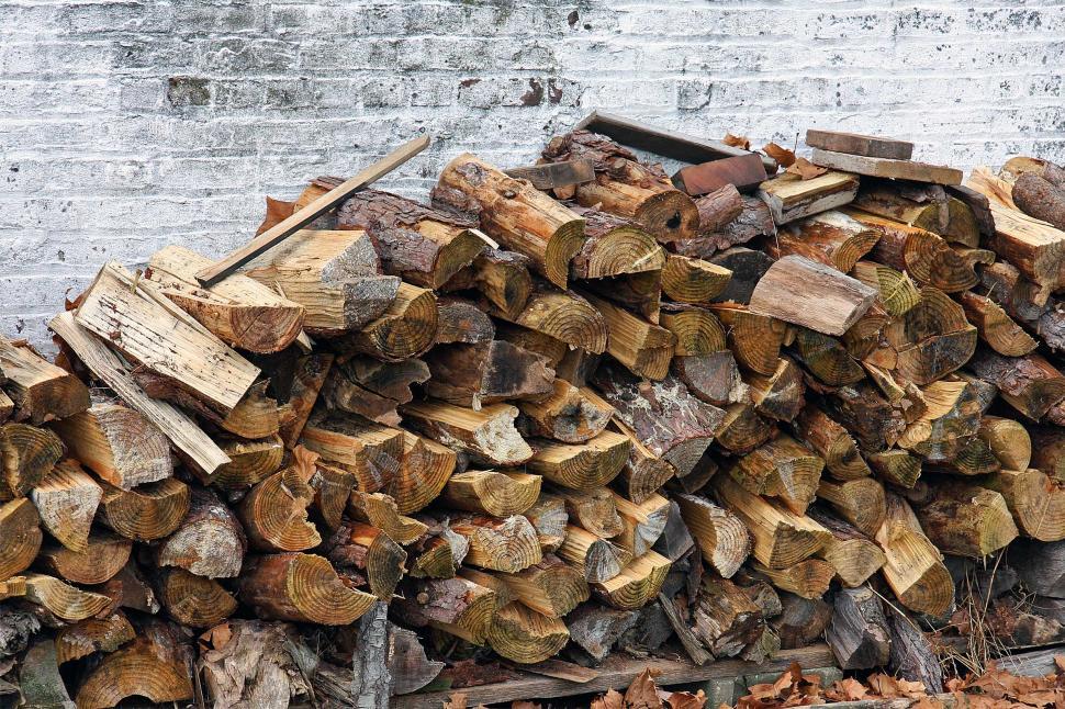 Free Image of Split Woodpile  