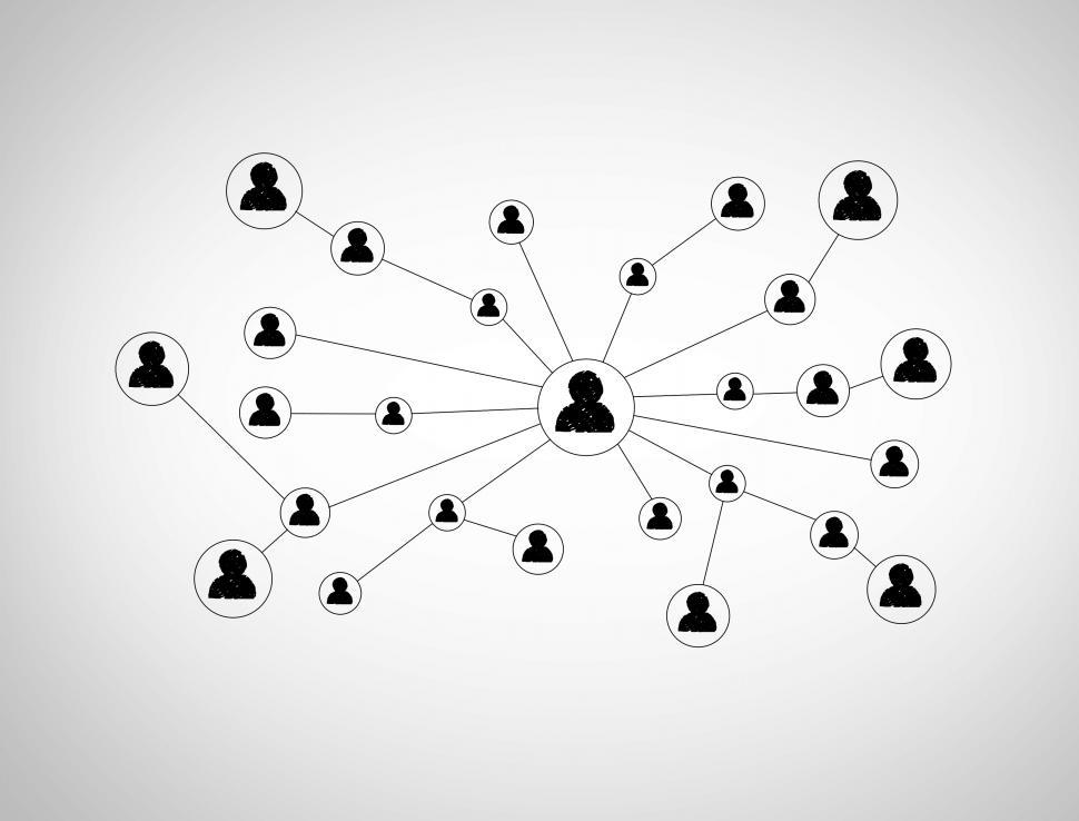 Free Image of Sketch of people in a social network 