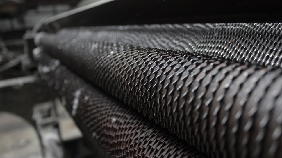 Free Image of Mesh Curtain Hanging in Black and White 