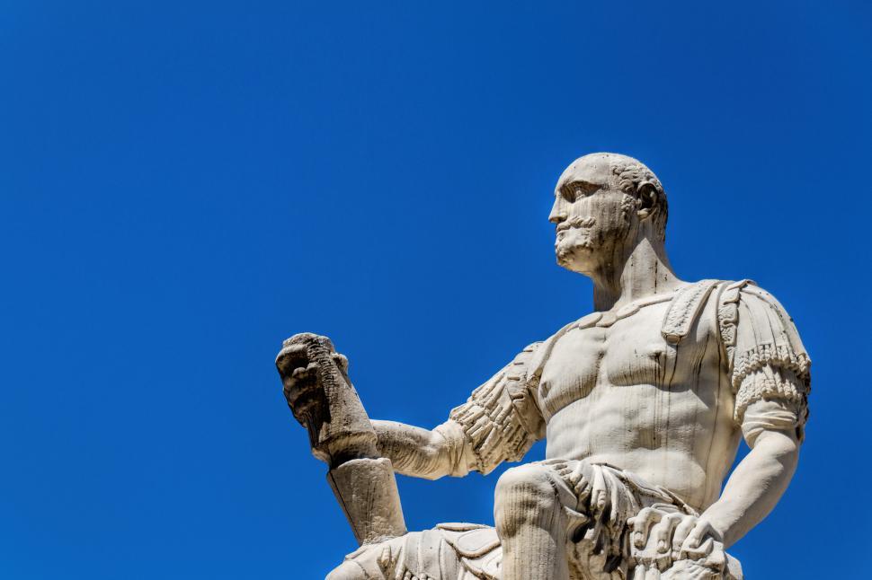 Free Image of Statue of Male with Scroll 