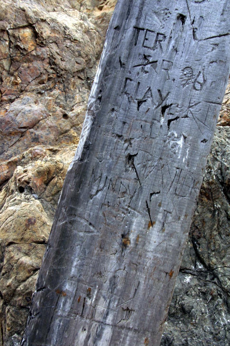Free Image of Inscribed Piece of Wood 