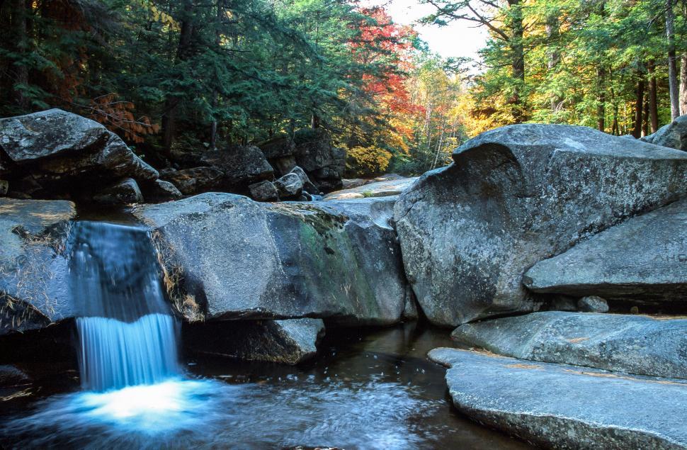 Free Image of Waterfall in a forest 