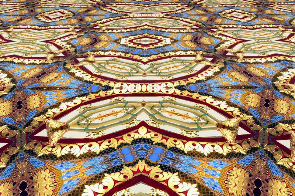Free Image of Buddhist temple wall pattern 