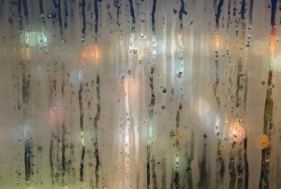 Free Image of Window With Rain Drops 