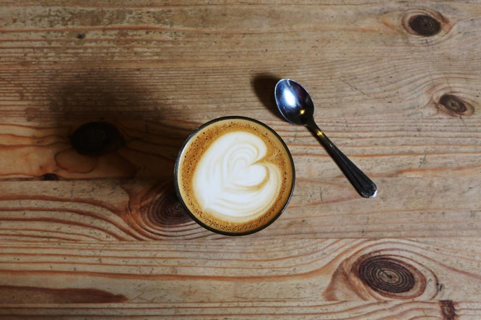 Free Image of Coffee from above 