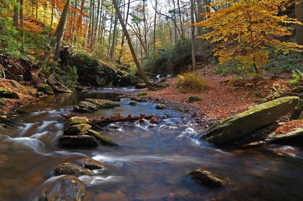Free Image of Van Campens Brook Ripples Around Rocks And Boulder 