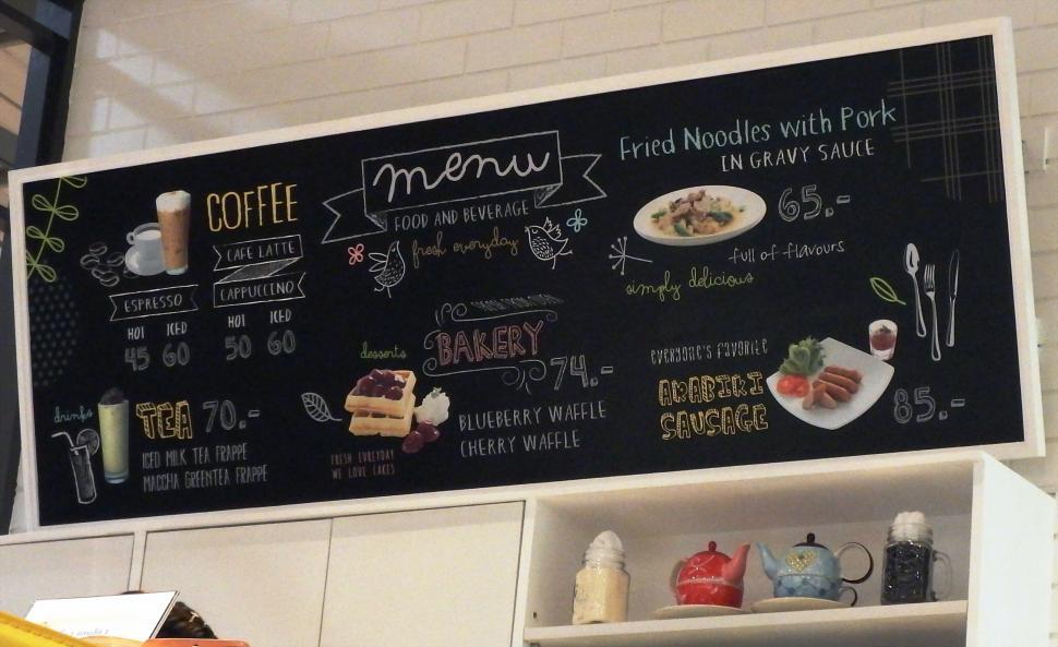 Free Image of Coffee Shop Blackboard Menu   