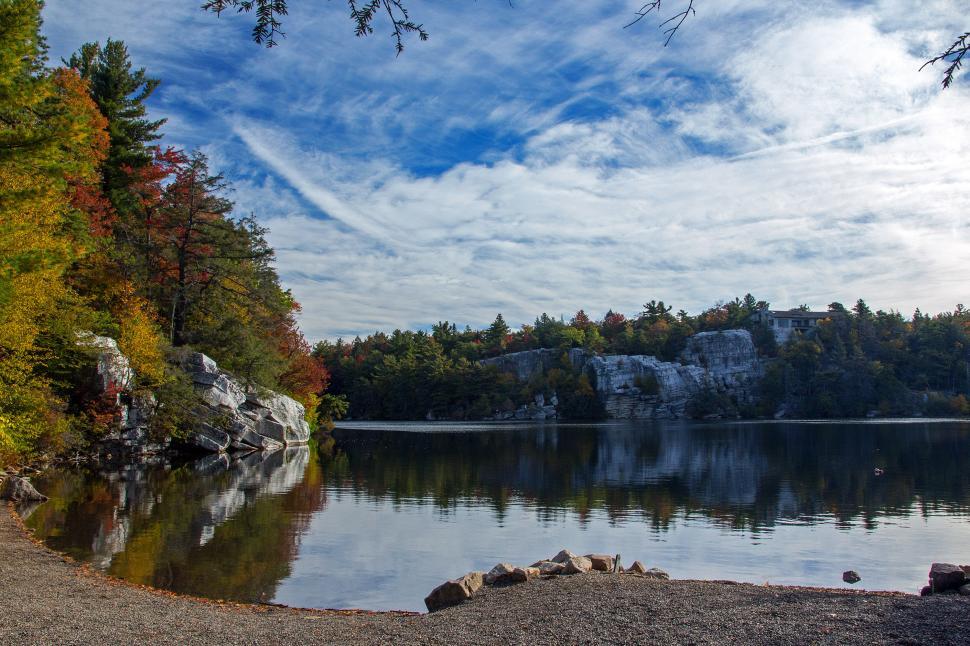 Free Image of Lake Minnewaska View From Beach 