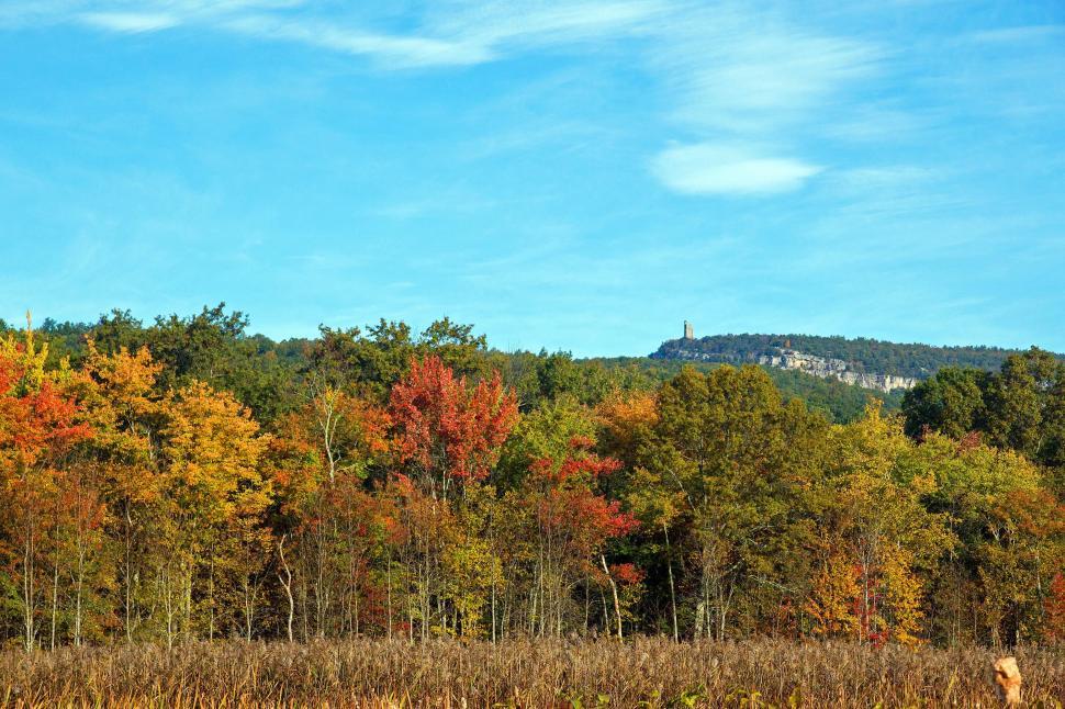 Free Image of Mohonk Skytop Surrounded By Autumn Colors   
