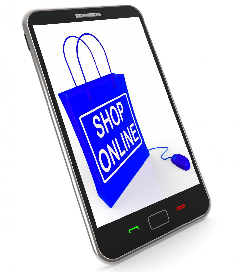 Free Image of Shop Online Bag Shows Internet Shopping and Buying 