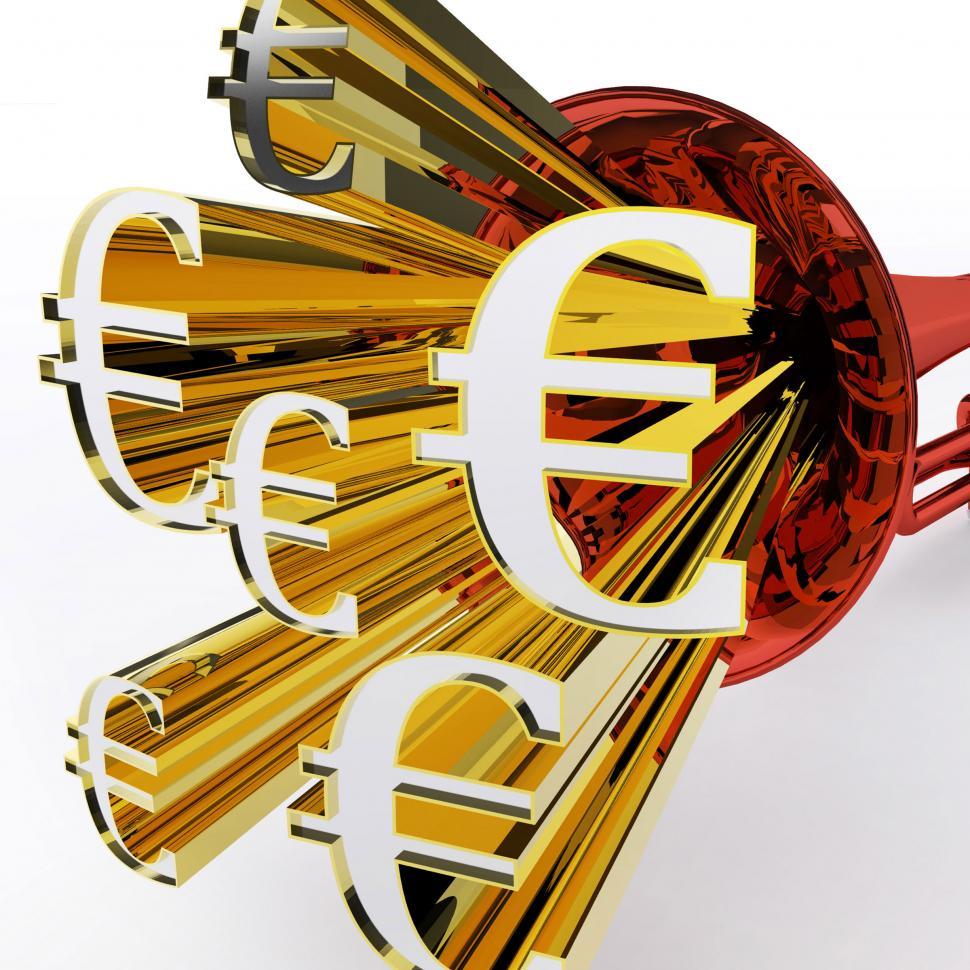 Free Image of Euro Sign Shows European Bank Currency And Wealth 