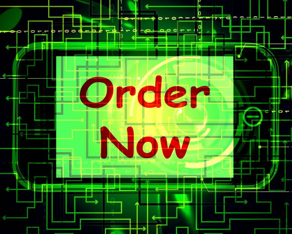 Free Image of Order Now On Phone Shows Buying Online In Web Stores 