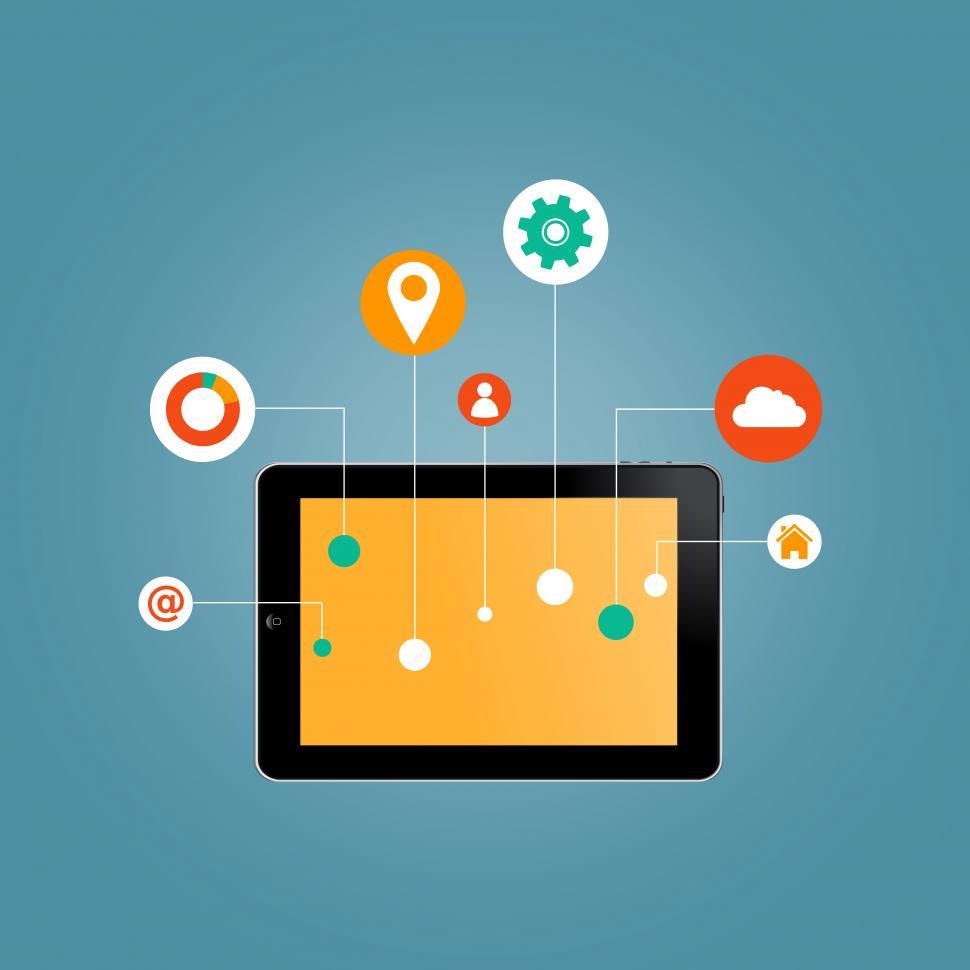 Free Image of Internet of Things concept - Tablet with Information Technology  