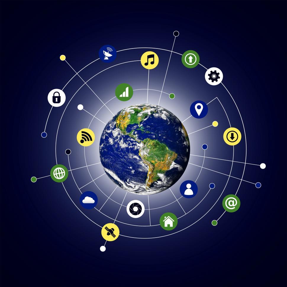 Free Image of Internet of Things concept - Globalized interconnected world 