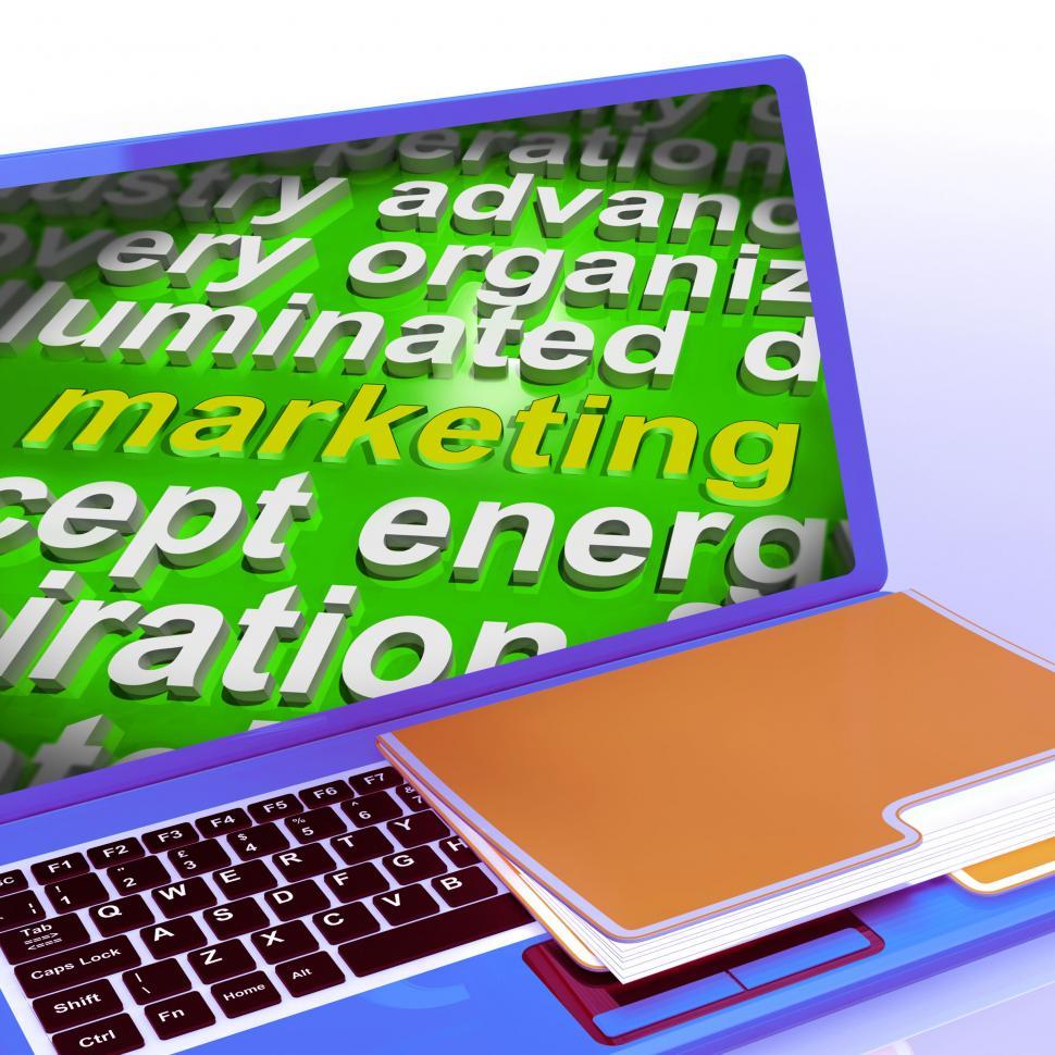 Free Image of Marketing In Word Cloud Phone Means Market Advertise Sales 