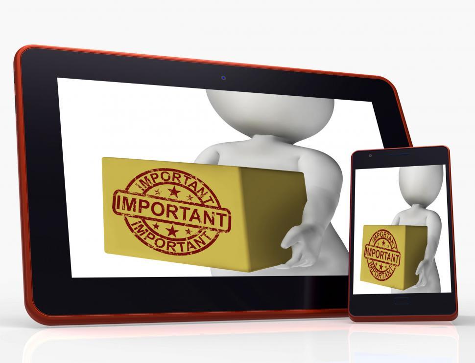 Free Image of Important Box Tablet Shows Significant And High Priority Product 