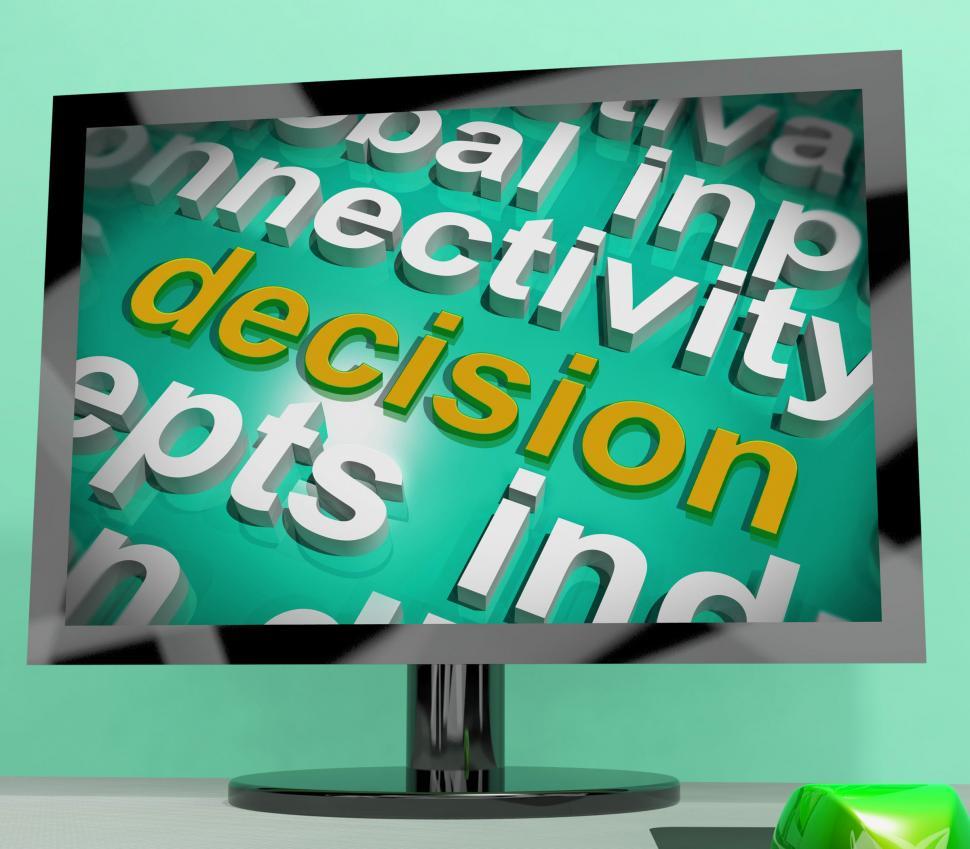 Free Image of Decision Word Cloud Screen Shows Choice Or Decide 