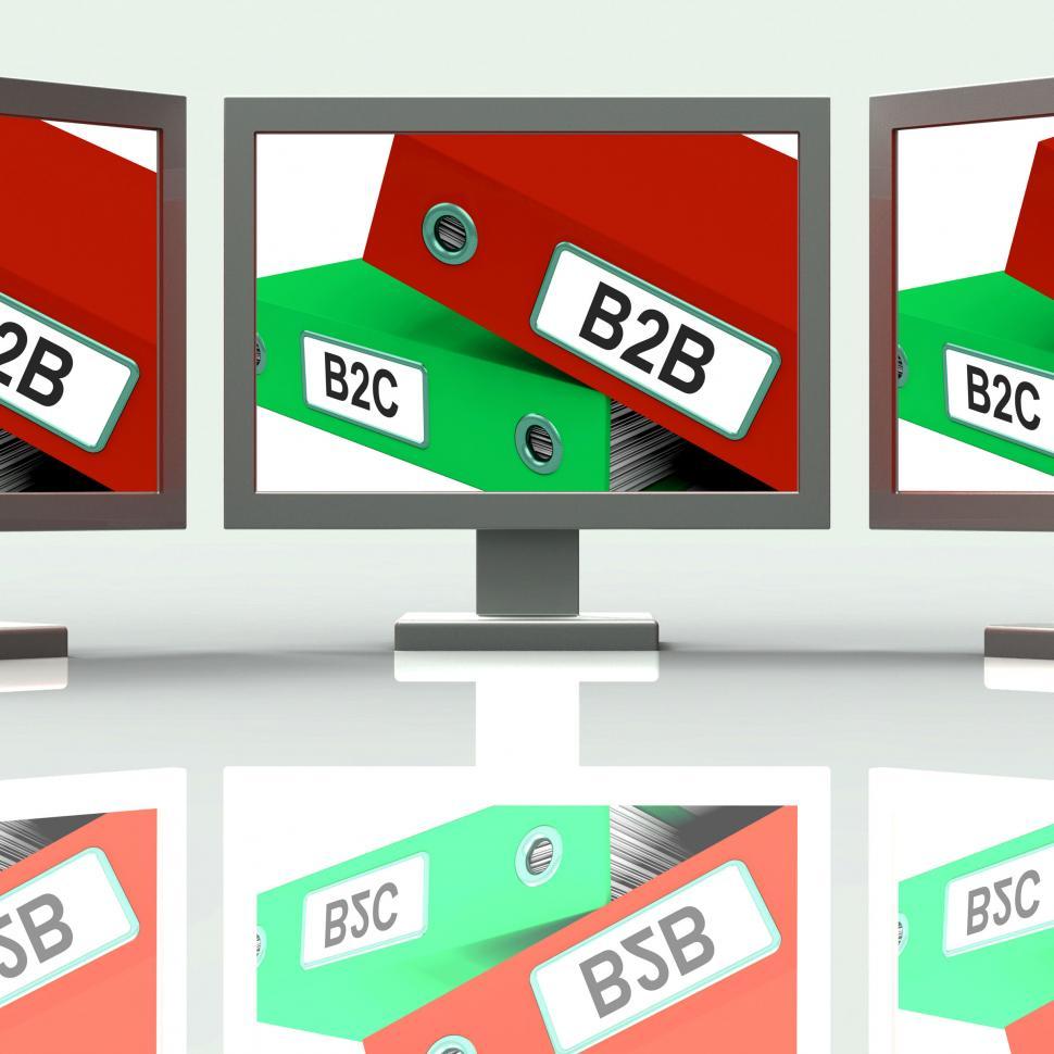 Free Image of B2B And B2C Screen Mean Company Partnerships Or Customer Relatio 