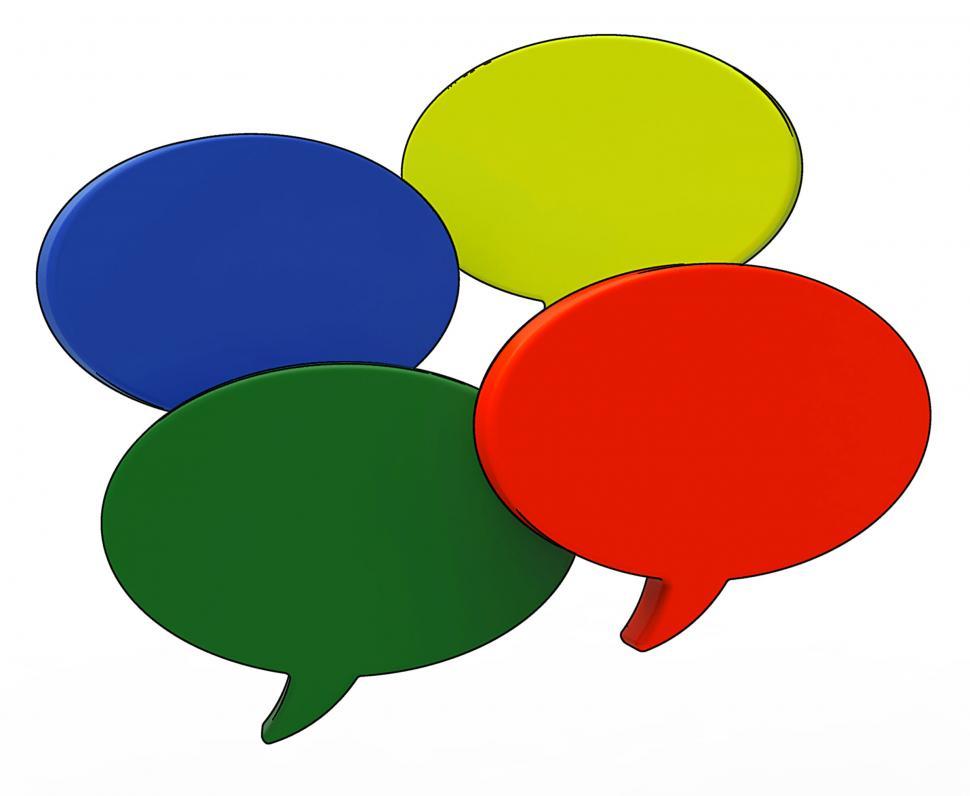 Free Image of Blank Speech Balloon Shows Copy space For Thought Chat Or Idea 