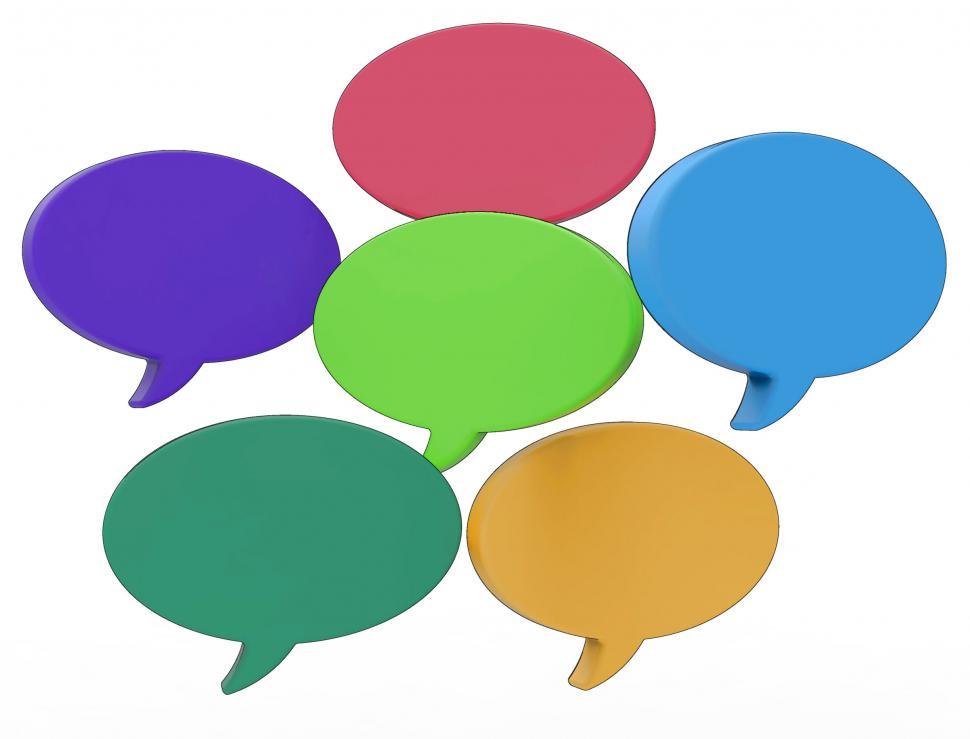 Free Image of Blank Speech Balloons Shows Copy space For Thought Chat Or Idea 