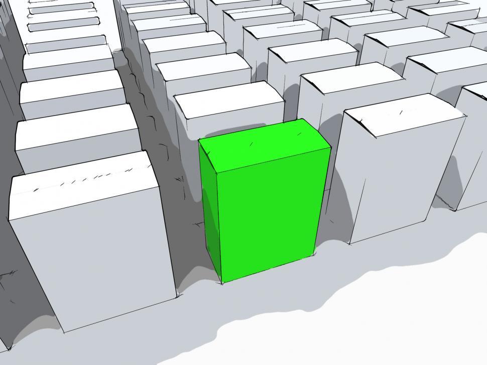Free Image of Blank Box Copy space Means Stand Out Leader Or Individual 