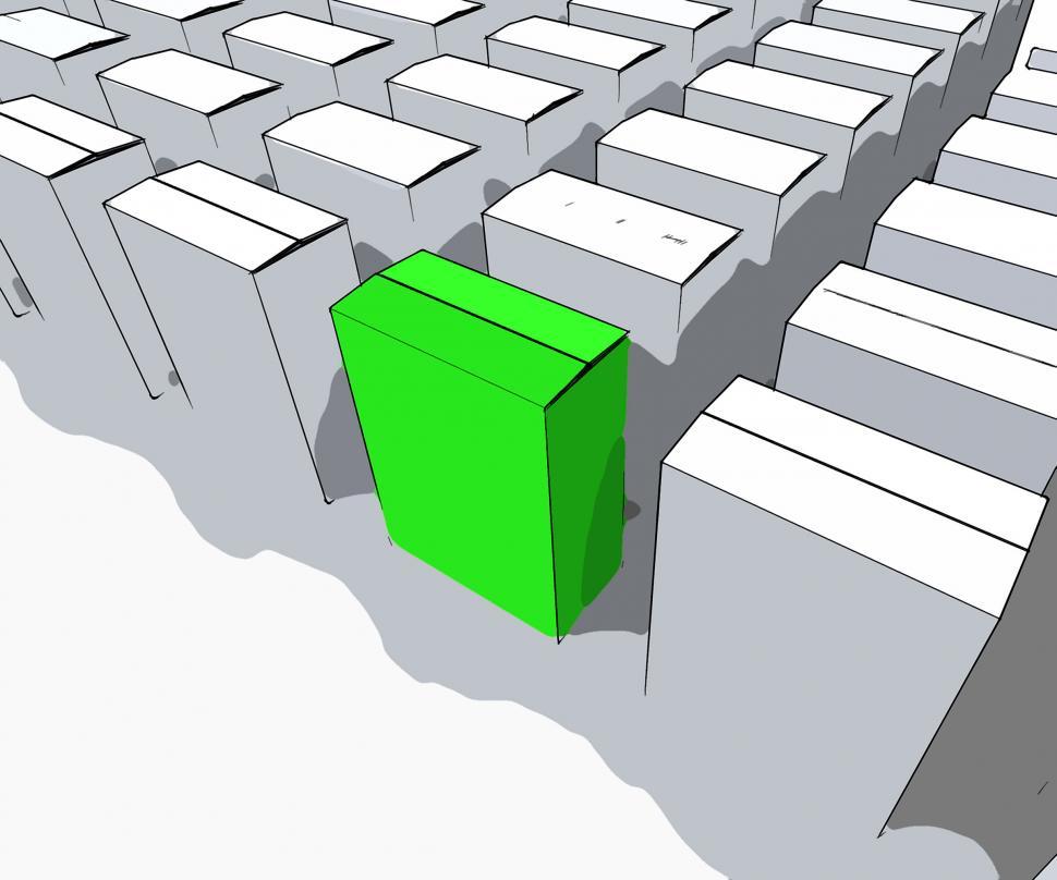 Free Image of Blank Box Copy space Means Stand Out Leader Or Individual 