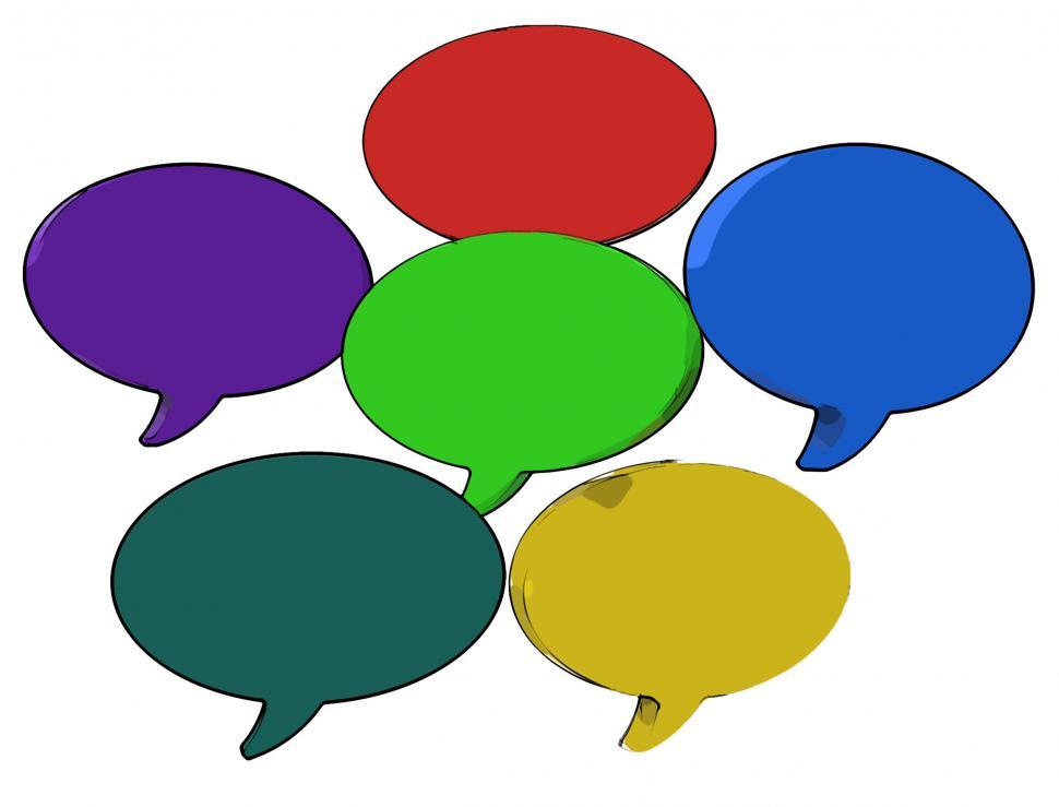 Free Image of Blank Speech Balloon Shows Copy space For Thought Chat Or Idea 