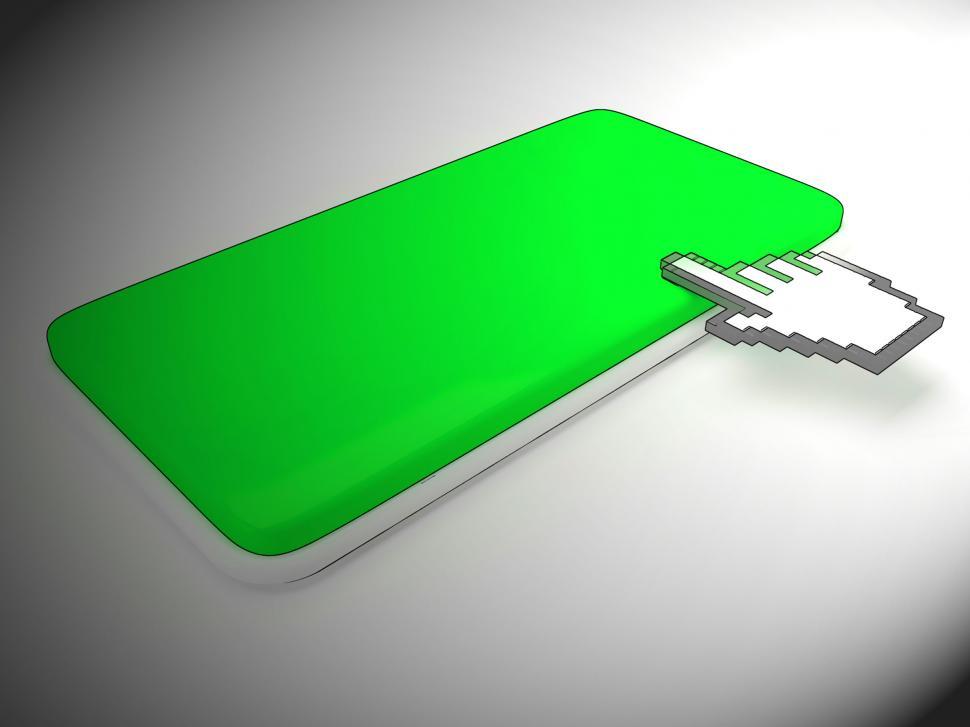 Free Image of Cursor Hand Key Background Shows Blank Copy space Click Here 