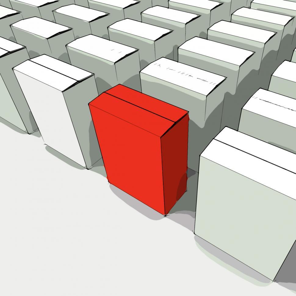 Free Image of Blank Box Copy space Means Stand Out Leader Or Individual 