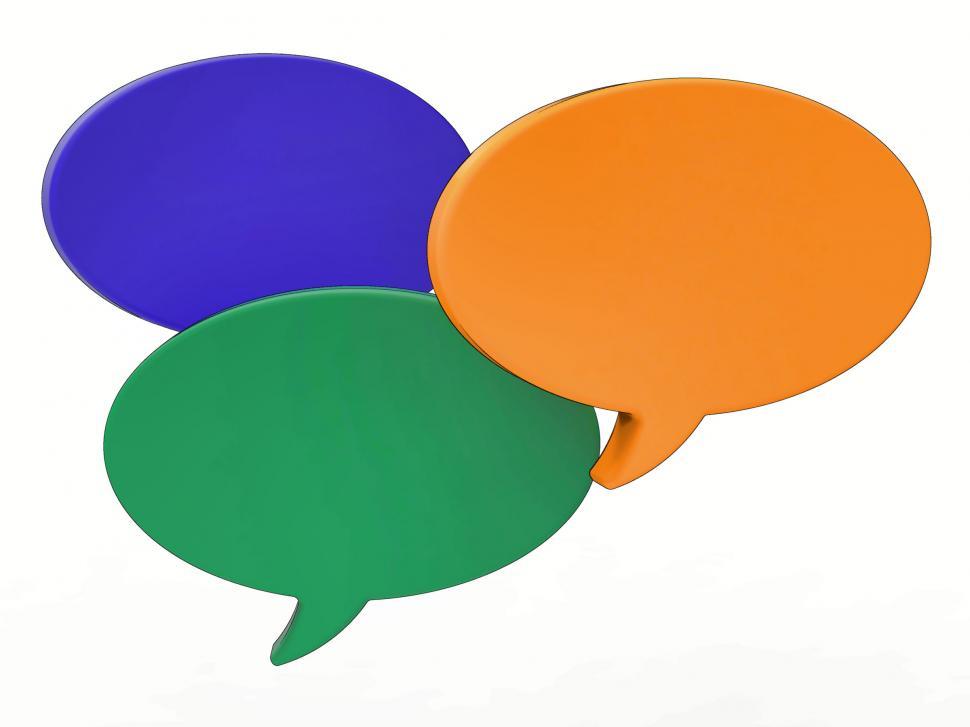 Free Image of Blank Speech Balloon Shows Copy space For Thought Chat Or Idea 