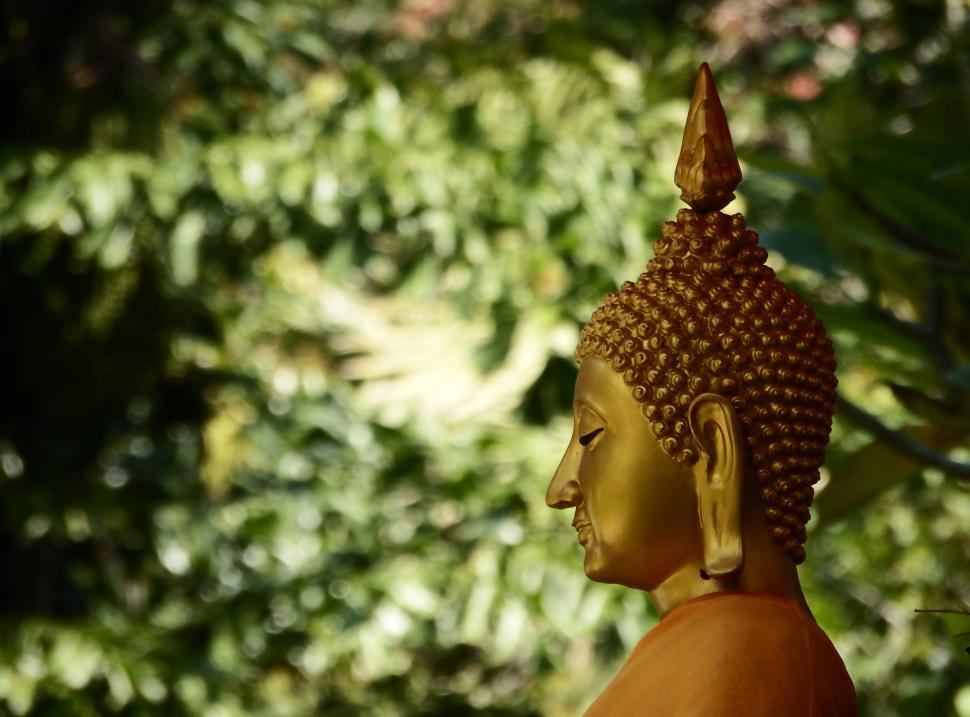 Free Image of Golden Buddha Face  