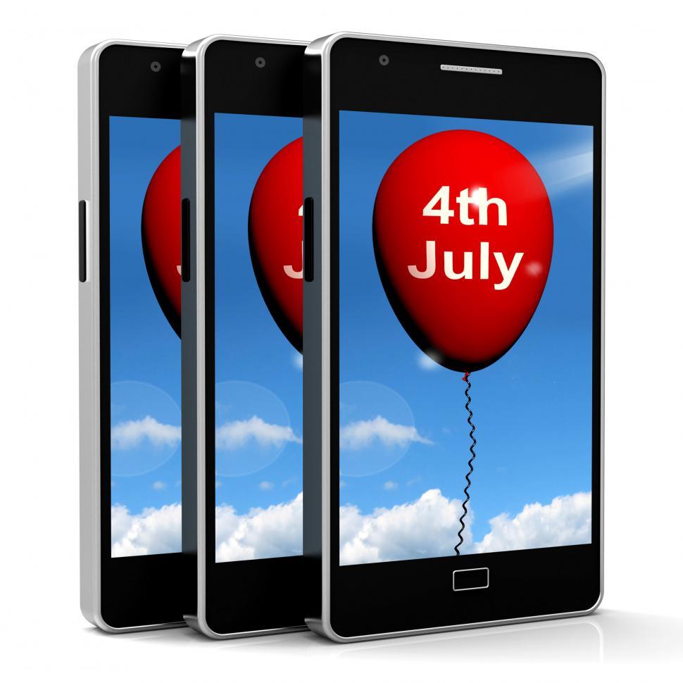 Free Image of Red Fourth of July Balloon Shows Independence Spirit and Promoti 
