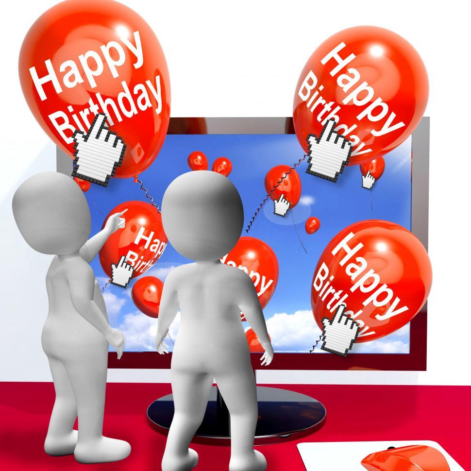 Free Image of Happy Birthday Balloons Show Festivities and Invitations Interne 
