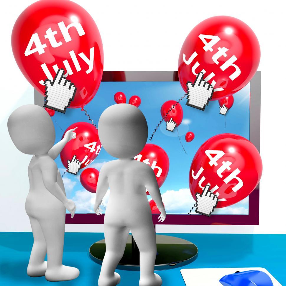 Free Image of Red Fourth of July Balloon Shows Independence Spirit Internet 