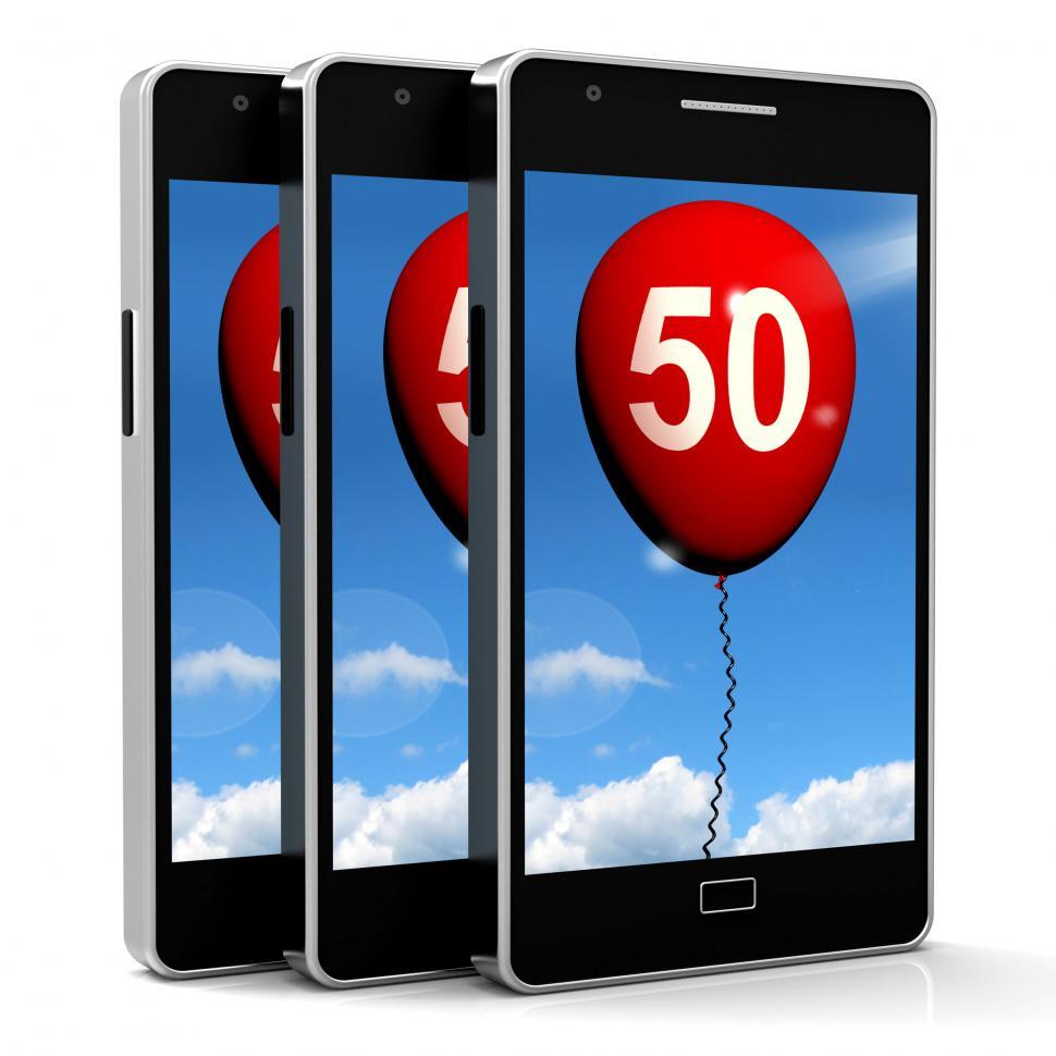 Free Image of Balloon Shows Fiftieth Happy Birthday Celebration 